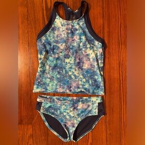 Athleta Girl Daybreak tankini top and bottom: XL//14